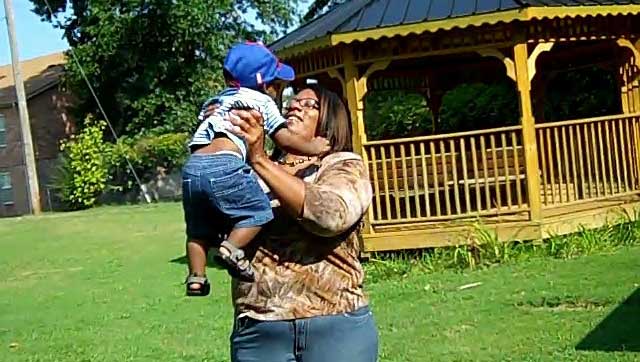 Tammy and her son at Fayette Cares' Shelter